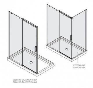 Душевая дверь Jacob Delafon CONTRA E22C140-GA 140см